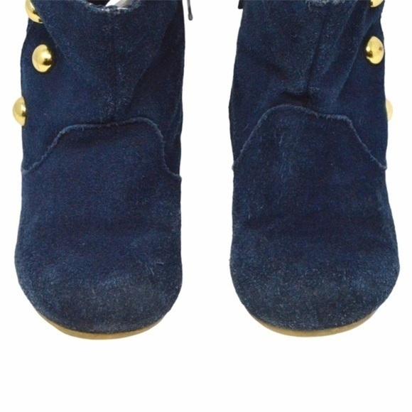 Girls Blue Suede‎ GAP Button Boots, Size 8 - Picture 4 of 10